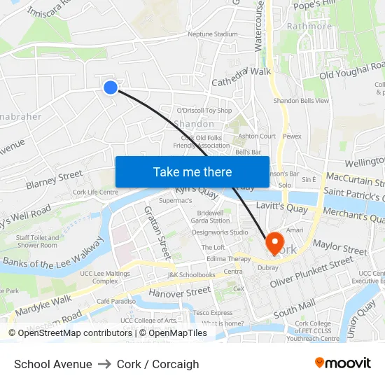 School Avenue to Cork / Corcaigh map