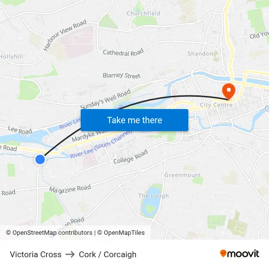 Victoria Cross to Cork / Corcaigh map
