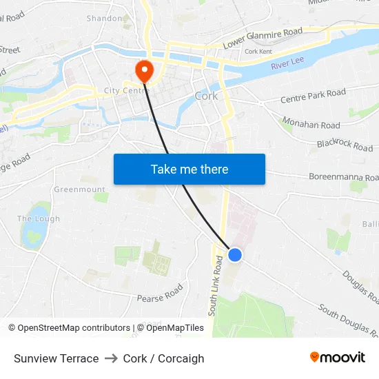 Sunview Terrace to Cork / Corcaigh map