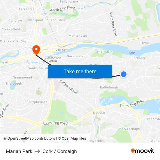 Marian Park to Cork / Corcaigh map
