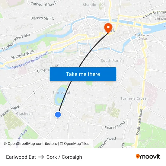 Earlwood Est to Cork / Corcaigh map