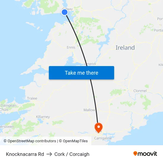 Knocknacarra Rd to Cork / Corcaigh map