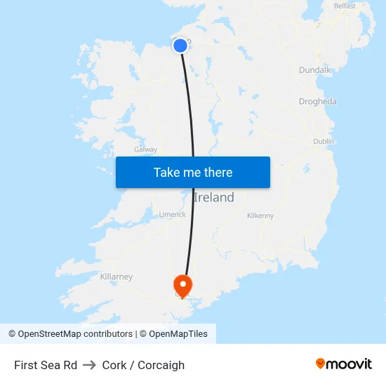 First Sea Rd to Cork / Corcaigh map