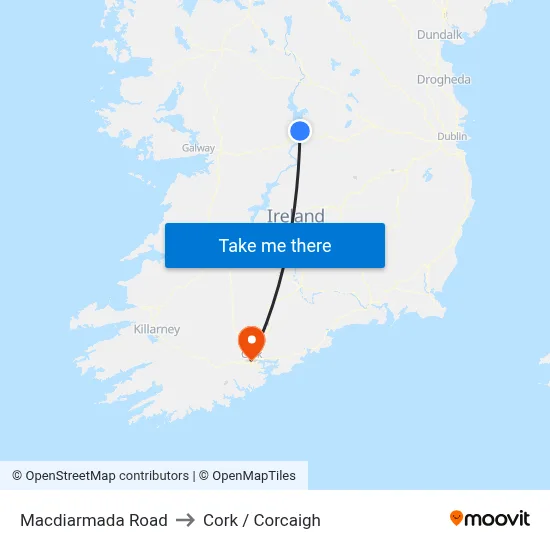 Macdiarmada Road to Cork / Corcaigh map