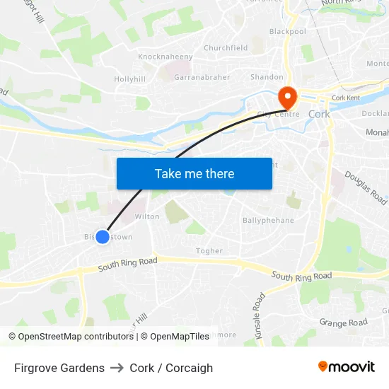 Firgrove Gardens to Cork / Corcaigh map
