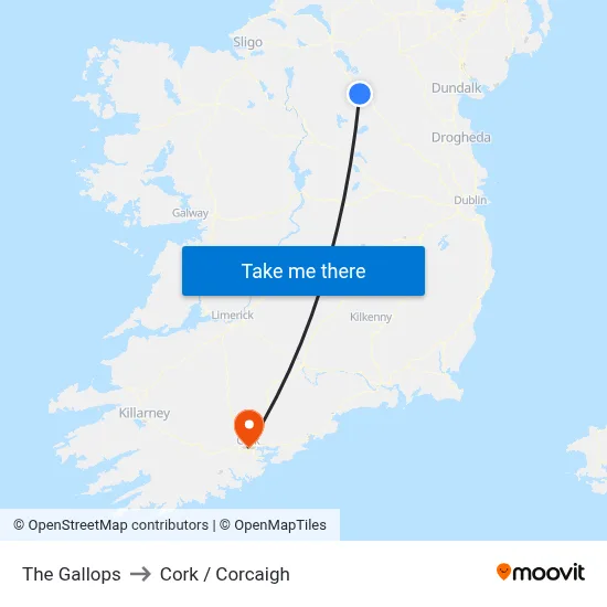 The Gallops to Cork / Corcaigh map