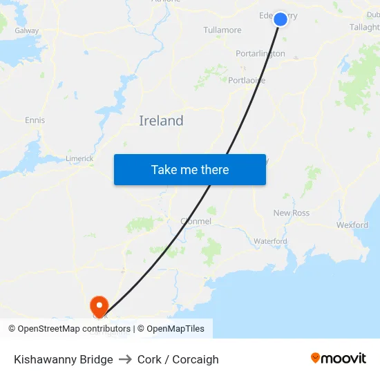 Kishawanny Bridge to Cork / Corcaigh map