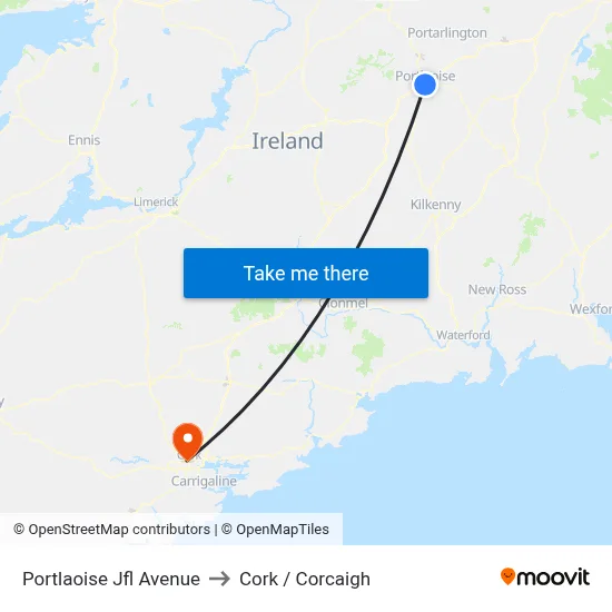 Portlaoise Jfl Avenue to Cork / Corcaigh map
