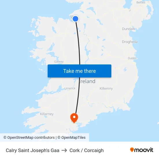 Calry Saint Joseph's Gaa to Cork / Corcaigh map