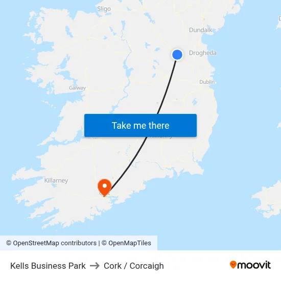 Kells Business Park to Cork / Corcaigh map