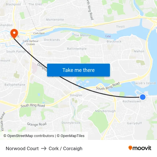 Norwood Court to Cork / Corcaigh map