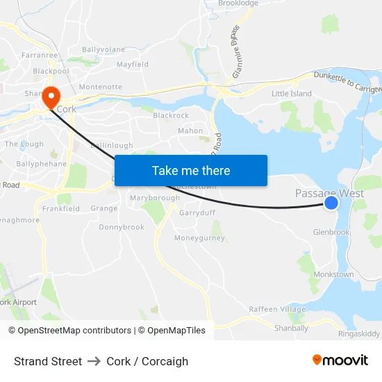 Strand Street to Cork / Corcaigh map