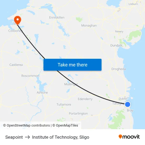 Seapoint to Institute of Technology, Sligo map