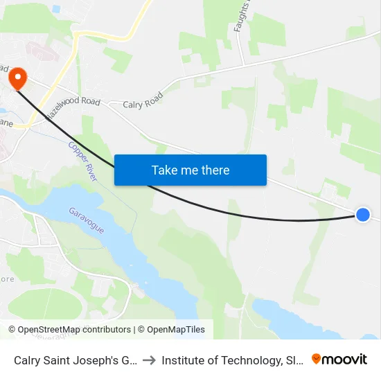 Calry Saint Joseph's Gaa to Institute of Technology, Sligo map