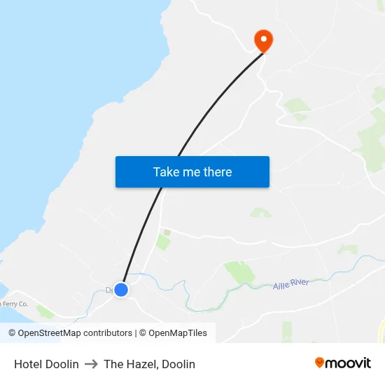 Hotel Doolin to The Hazel, Doolin map