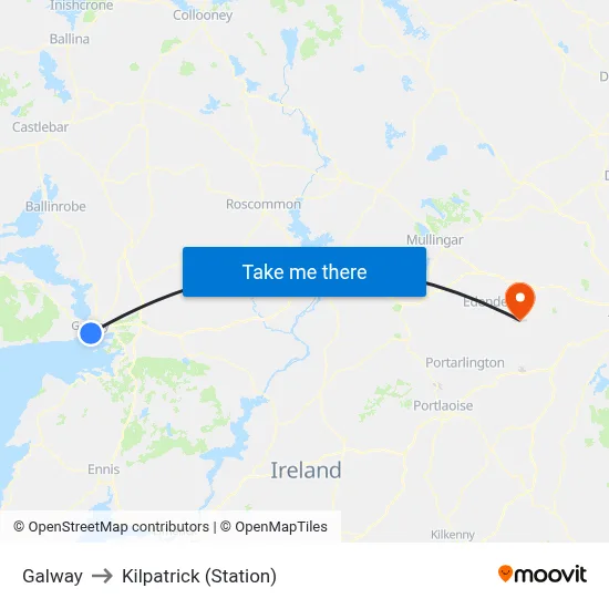 Galway to Kilpatrick (Station) map