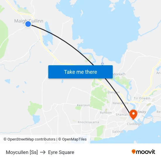 Moycullen [Ss] to Eyre Square map