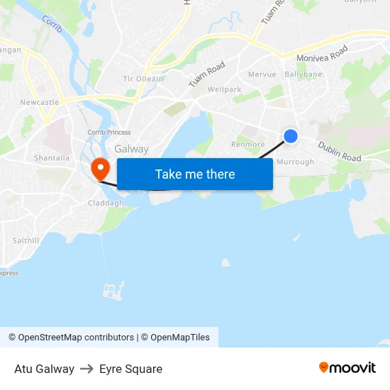 Atu Galway to Eyre Square map