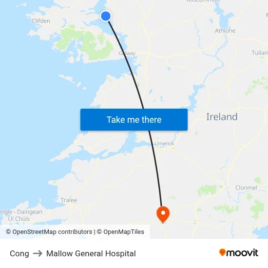 Cong to Mallow General Hospital map