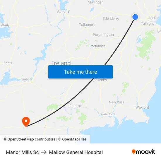 Manor Mills Sc to Mallow General Hospital map
