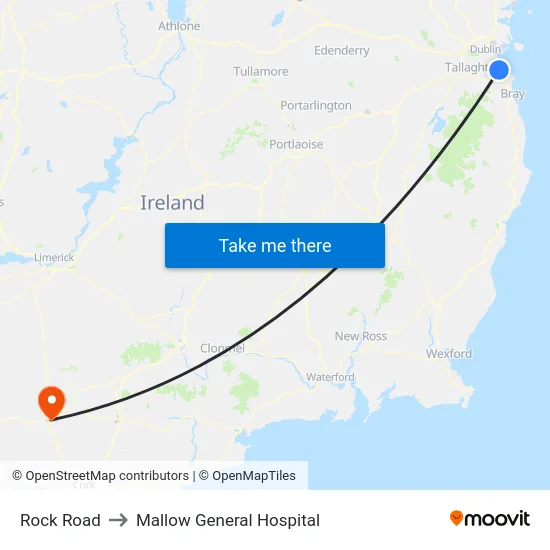 Rock Road to Mallow General Hospital map