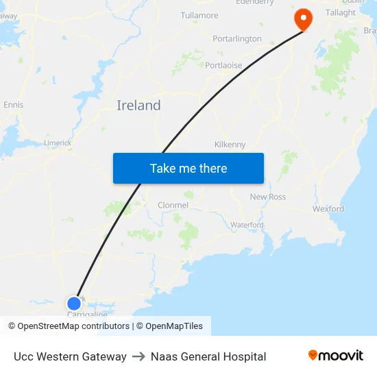 Ucc Western Gateway to Naas General Hospital map