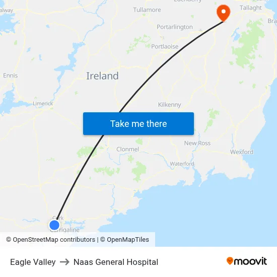 Eagle Valley to Naas General Hospital map
