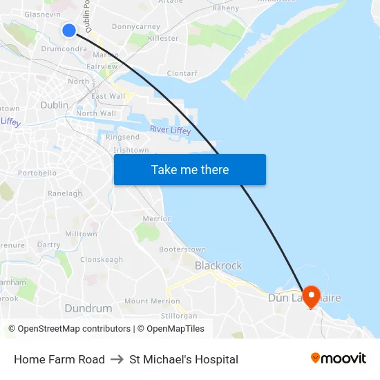Home Farm Road to St Michael's Hospital map