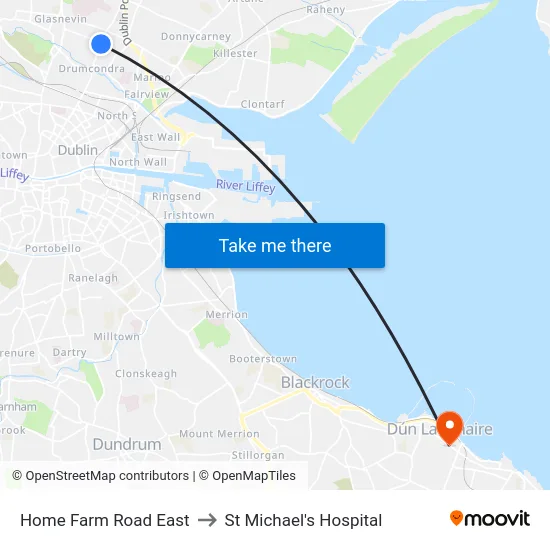 Home Farm Road East to St Michael's Hospital map