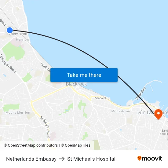Netherlands Embassy to St Michael's Hospital map