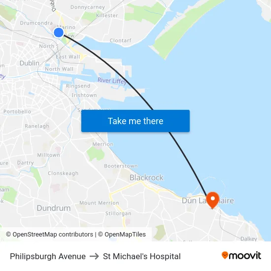 Philipsburgh Avenue to St Michael's Hospital map