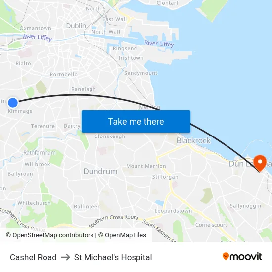 Cashel Road to St Michael's Hospital map