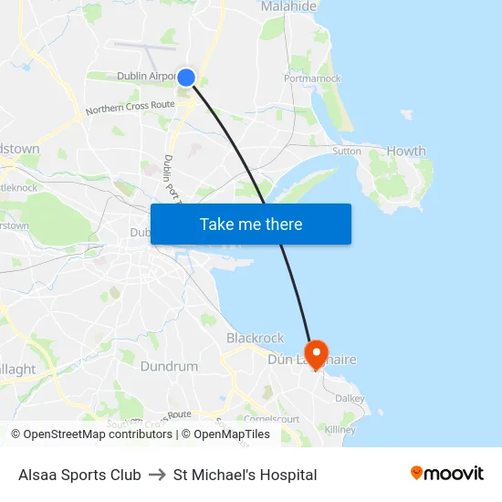 Alsaa Sports Club to St Michael's Hospital map