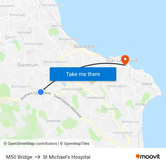 M50 Bridge to St Michael's Hospital map