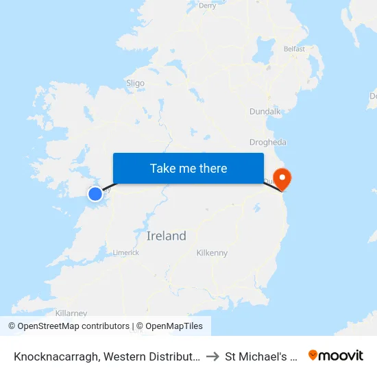 Knocknacarragh, Western Distributor Road Galway to St Michael's Hospital map