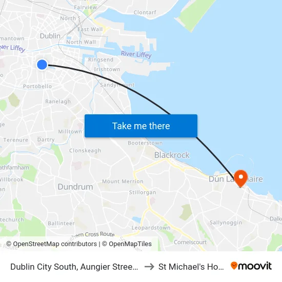 Dublin City South, Aungier Street Church to St Michael's Hospital map