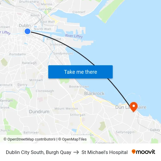 Dublin City South, Burgh Quay to St Michael's Hospital map