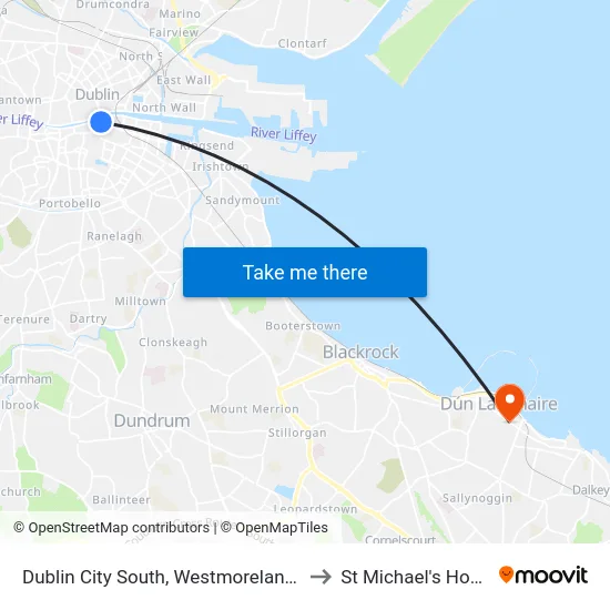 Dublin City South, Westmoreland Street to St Michael's Hospital map