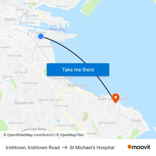 Irishtown, Irishtown Road to St Michael's Hospital map