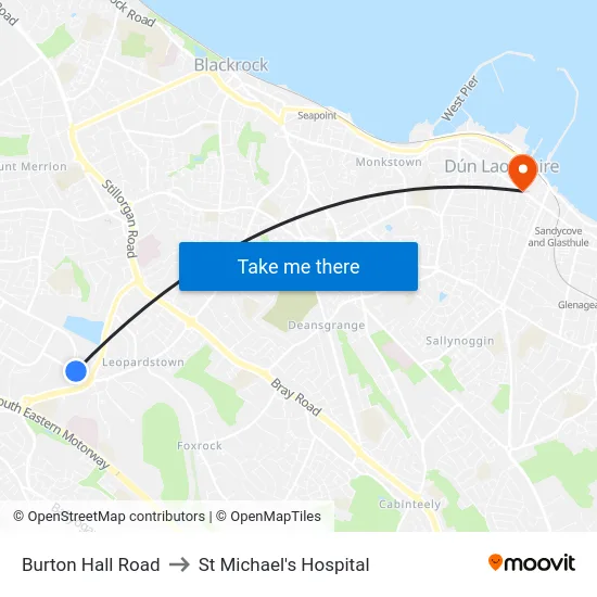 Burton Hall Road to St Michael's Hospital map