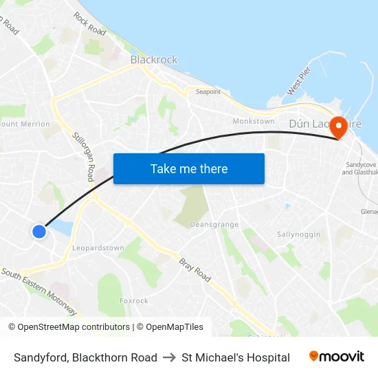 Sandyford, Blackthorn Road to St Michael's Hospital map