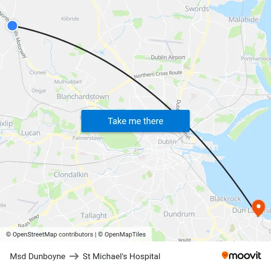 Msd Dunboyne to St Michael's Hospital map