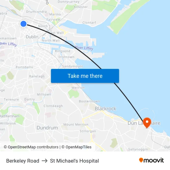 Berkeley Road to St Michael's Hospital map