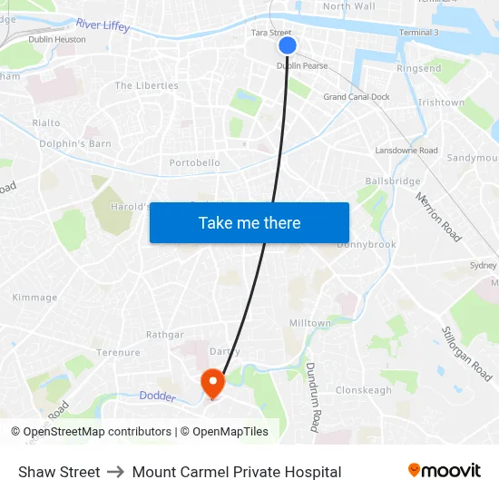 Shaw Street to Mount Carmel Private Hospital map