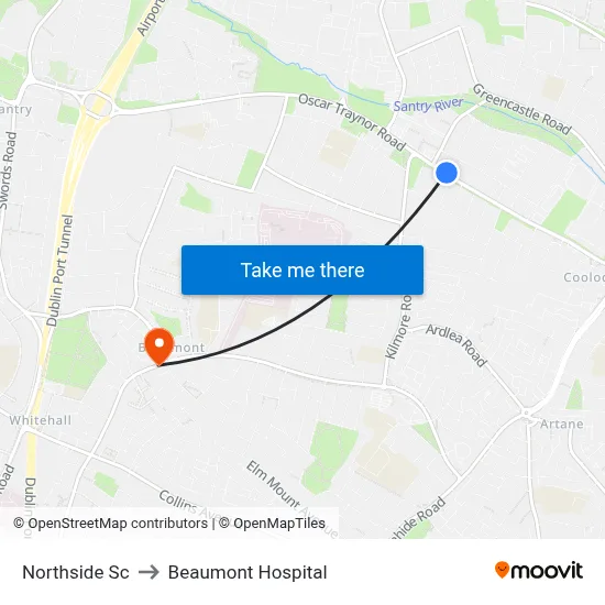 Northside Sc to Beaumont Hospital map