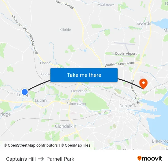 Captain's Hill to Parnell Park map