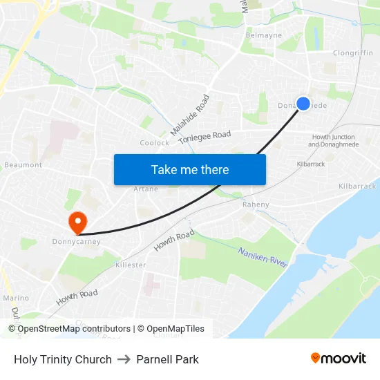 Holy Trinity Church to Parnell Park map