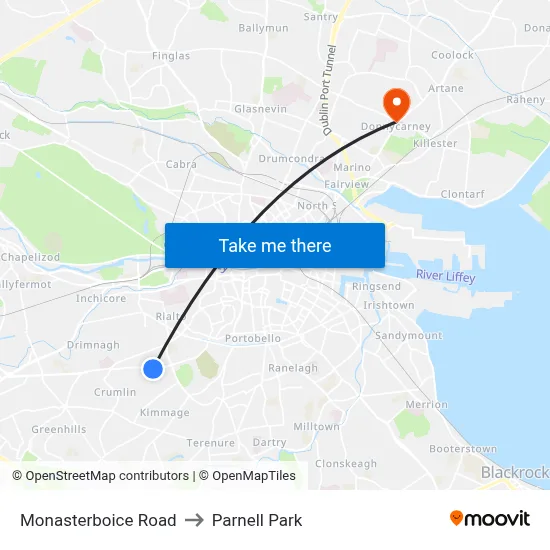 Monasterboice Road to Parnell Park map