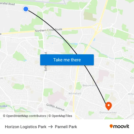Horizon Logistics Park to Parnell Park map