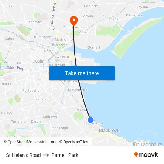 St Helen's Road to Parnell Park map